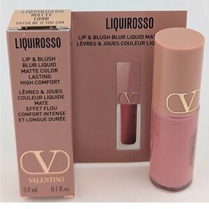 Valentino Liquirosso Lip & Blush Blur Shade Catch Me if You Can Deluxe size NIB